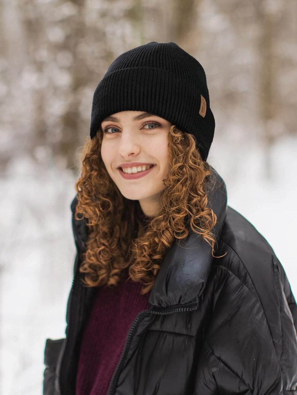 Winter Beanie for Men Women, Fleece Lined Beanie Soft Warm Knit Hat Ski Stocking - Picture 4 of 6